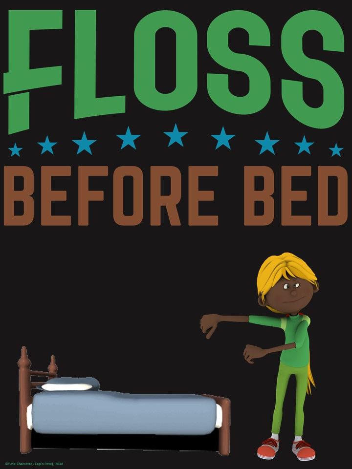 Thumbnail: Floss Dance Fun Poster: FLOSS BEFORE BED!