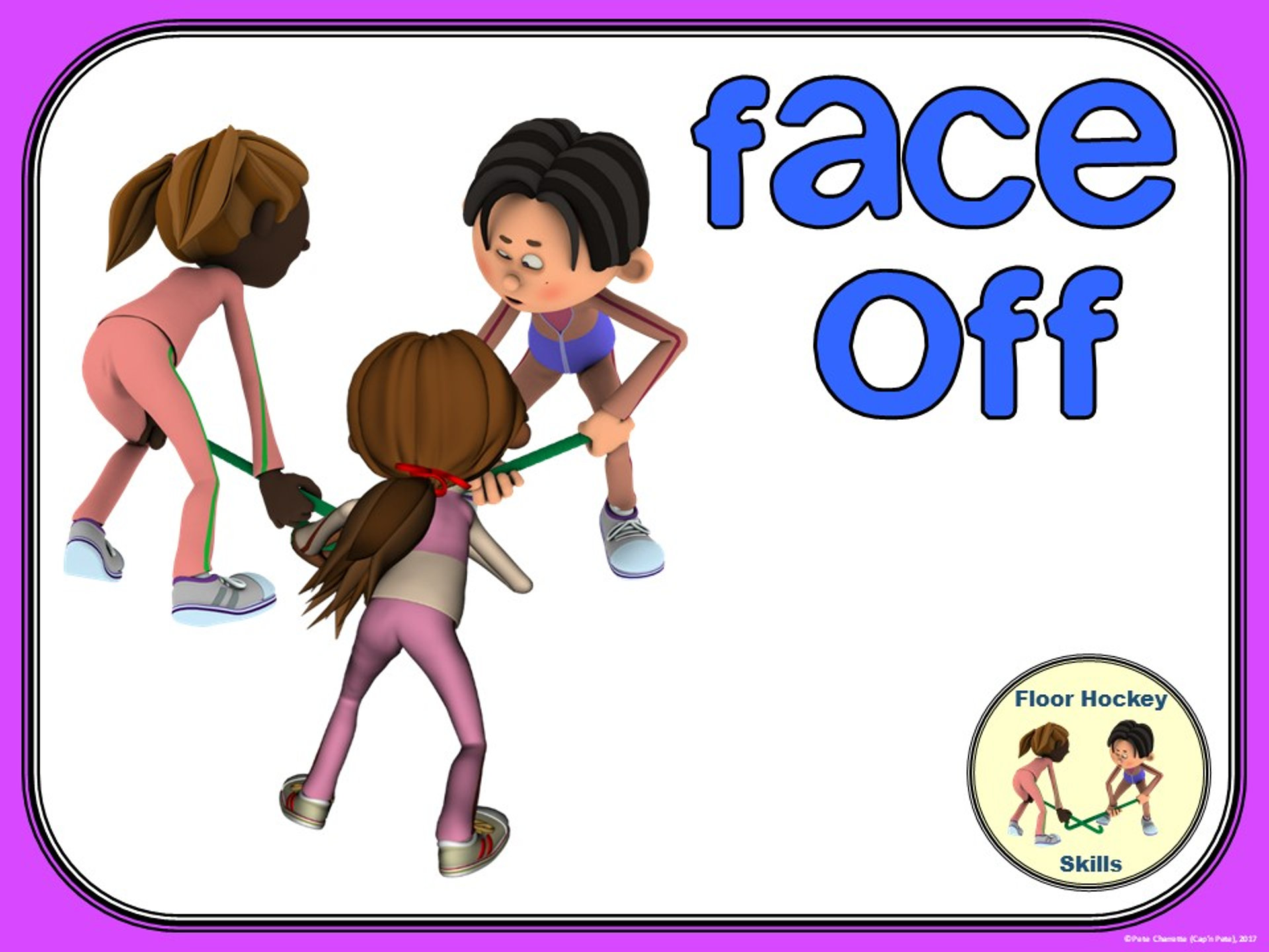 Floor Hockey Top 10 Skill Visuals Simple Large Print Design