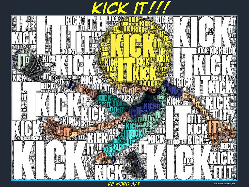 Thumbnail: PE Word Art Poster: "Kick it"