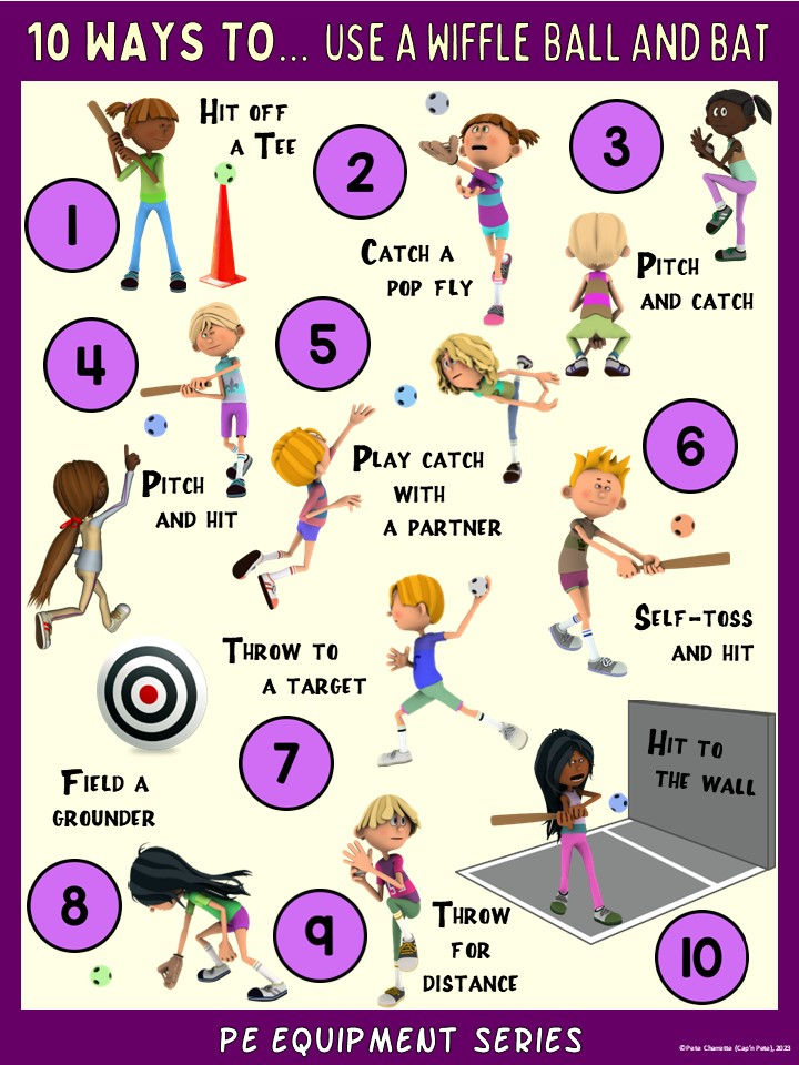 Thumbnail: 10 WAYS TO… Use a Wiffle Ball and Bat: PE Equipment Visual Series