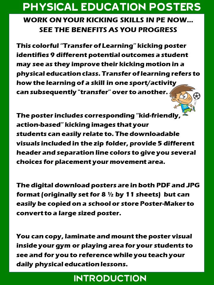 Thumbnail: PE Poster: Transfer of Learning Visual- Learning to KICK in PE can help