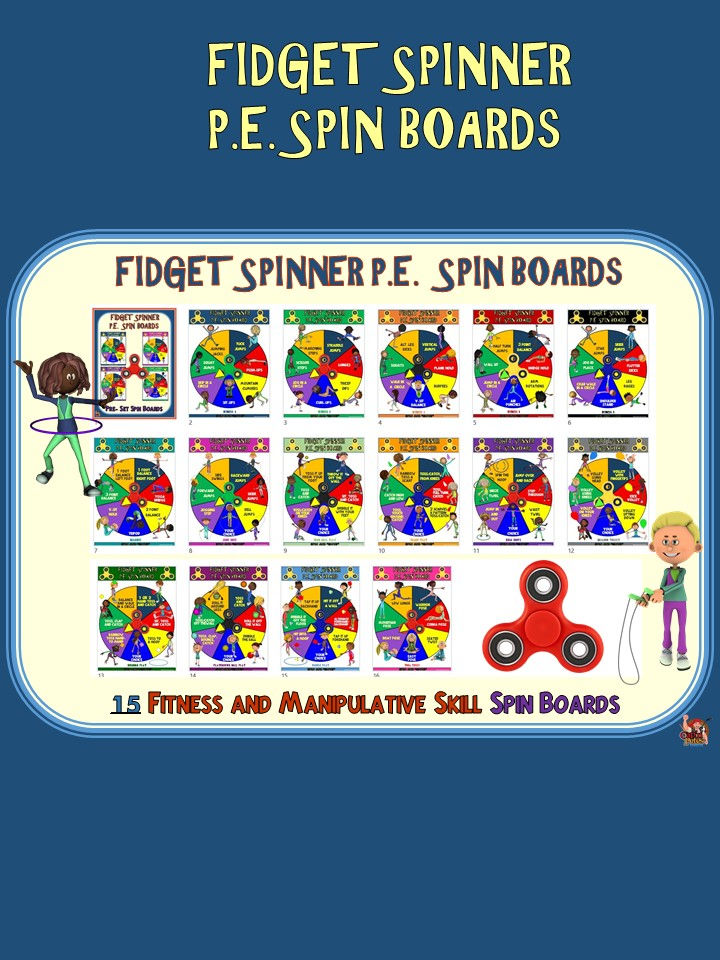 Thumbnail: Fidget Spinner PE Spin Boards- 15 Fitness and Manipulative Skill Spin Boards