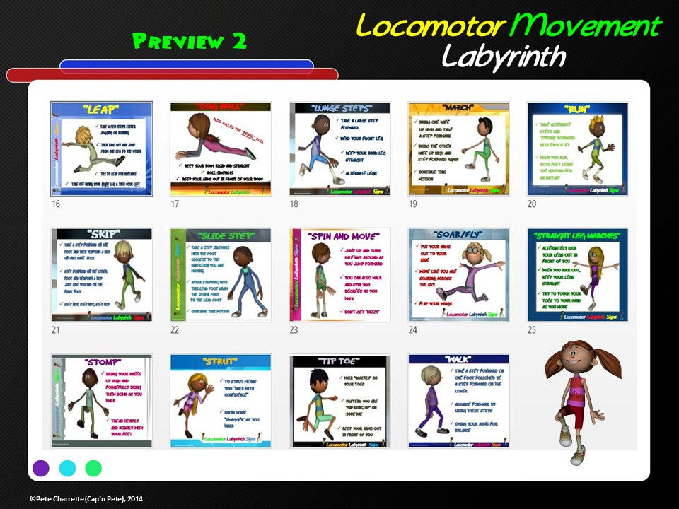 Thumbnail: Locomotor Movement- Labyrinth Activity with 25 Movement Cards