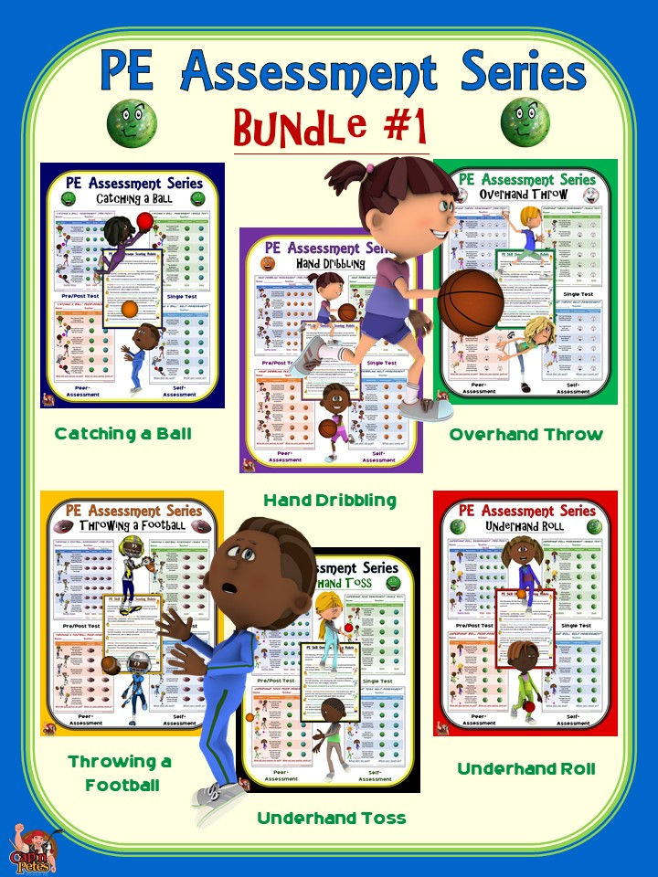 Thumbnail: PE Assessment Series: Bundle 1- Catching, Dribbling, Throwing, Rolling & Tossing