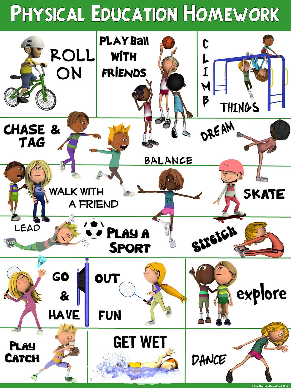 Thumbnail: PE Poster Bundle: 9 Exercise-Related Concepts and Ideas Poster Pack
