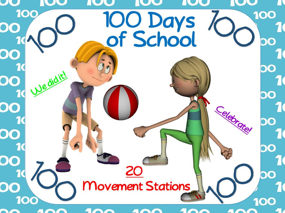 Thumbnail: 100 Days of School: 20 Movement Stations