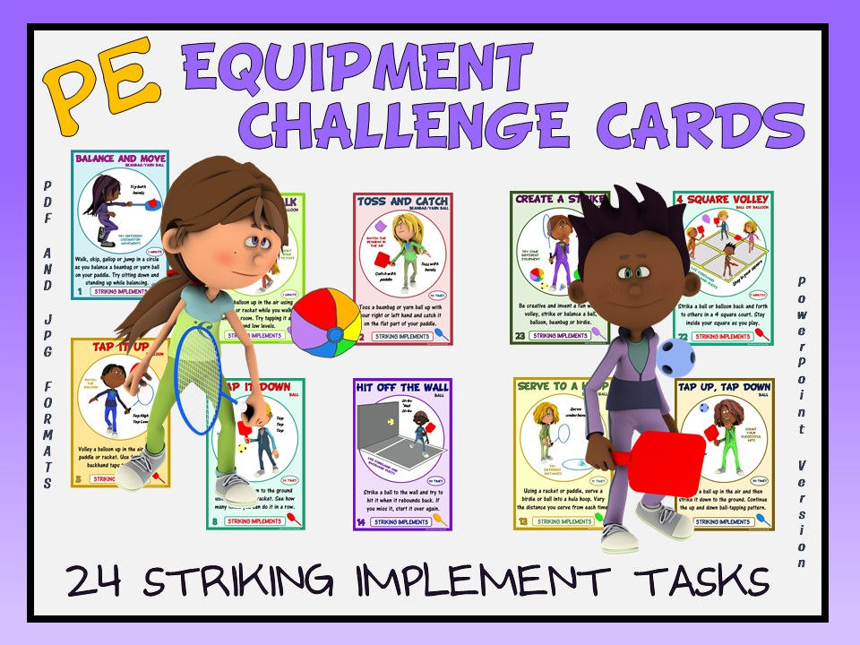 Thumbnail: PE Equipment Challenge Cards - 20 Set SUPER BUNDLE (includes Power Points)