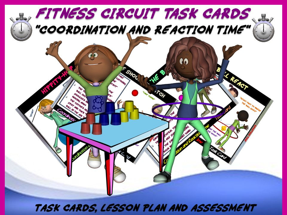 Thumbnail: Fitness Circuit Task Cards: Health & Skill Related Components- 7 Set Mega-Bundle