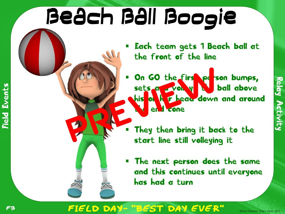 Thumbnail: Field Day Event Cards- 20 "Grassy" Field Events