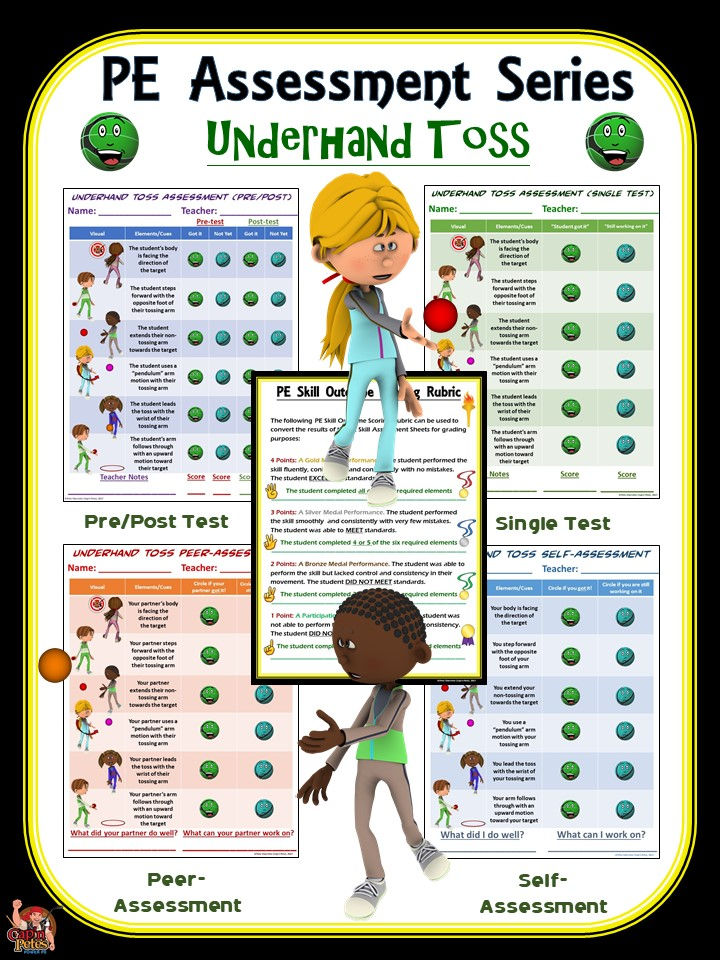 Thumbnail: PE Assessment Series: Bundle 1- Catching, Dribbling, Throwing, Rolling & Tossing