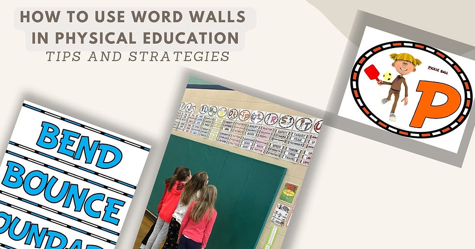 How to Use Word Walls in Physical Education: Tips and Strategies