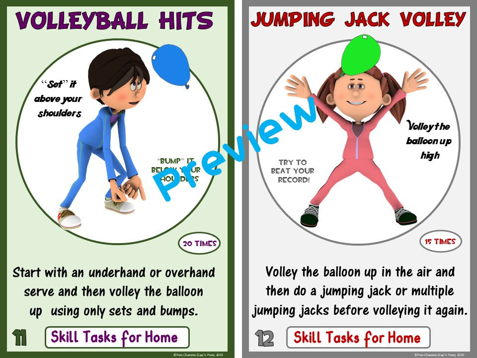 Thumbnail: PE Distance Learning Series: 40 PE Skill Tasks for Students at Home