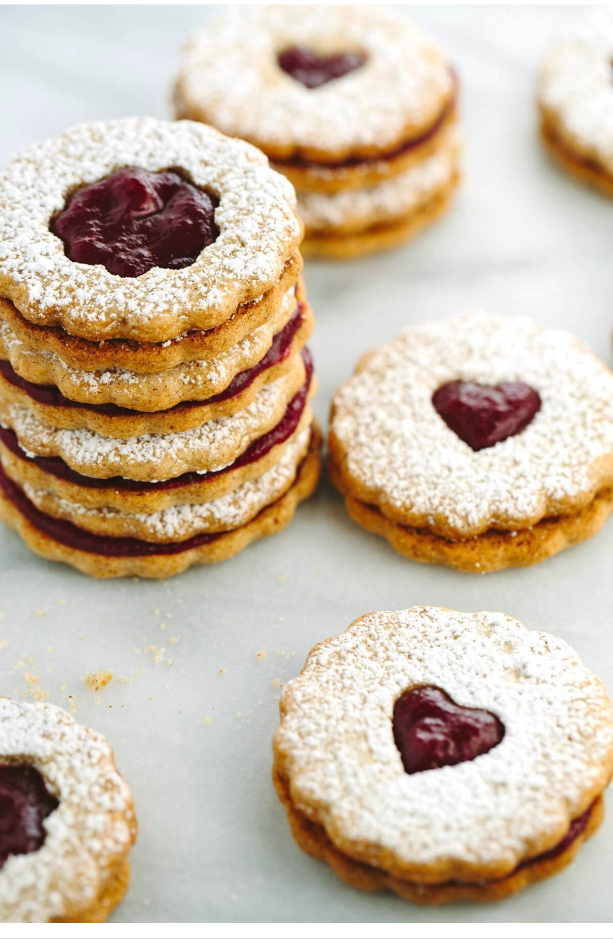 Raspberry Linzer Cookies