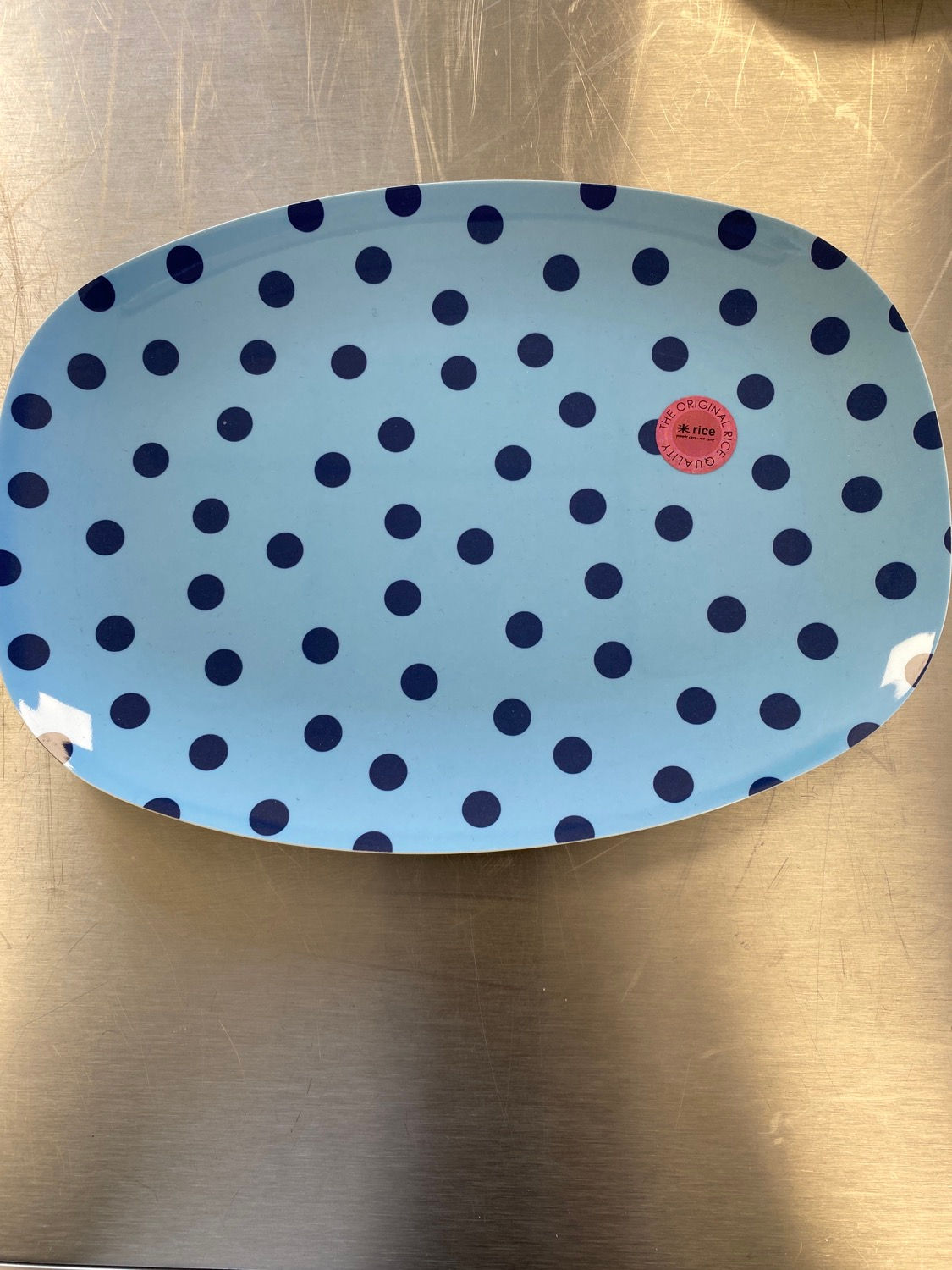 Assiette PM bleu - Rice 