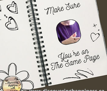 Make sure you're on the same page