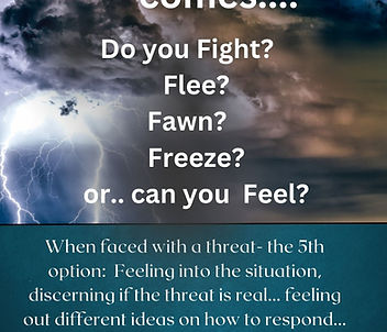 Fight, Flight, Fawn, Freeze or Focus and Feel?