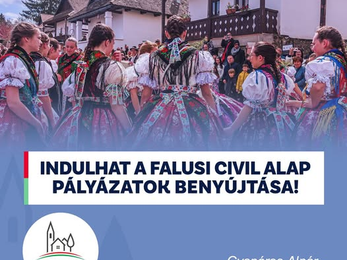 Ma 10 órától benyújthatók a Falusi Civil Alap pályázatai!