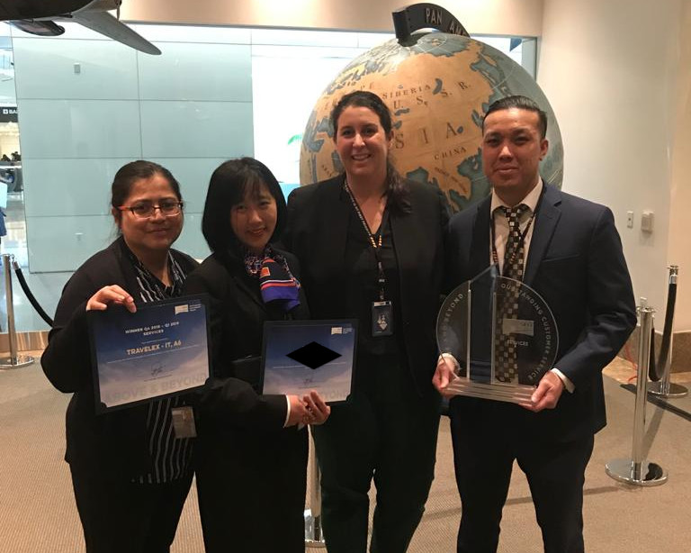 My team at SFO winning the customer service award. As their manager, I knew them. Not only off their record.
