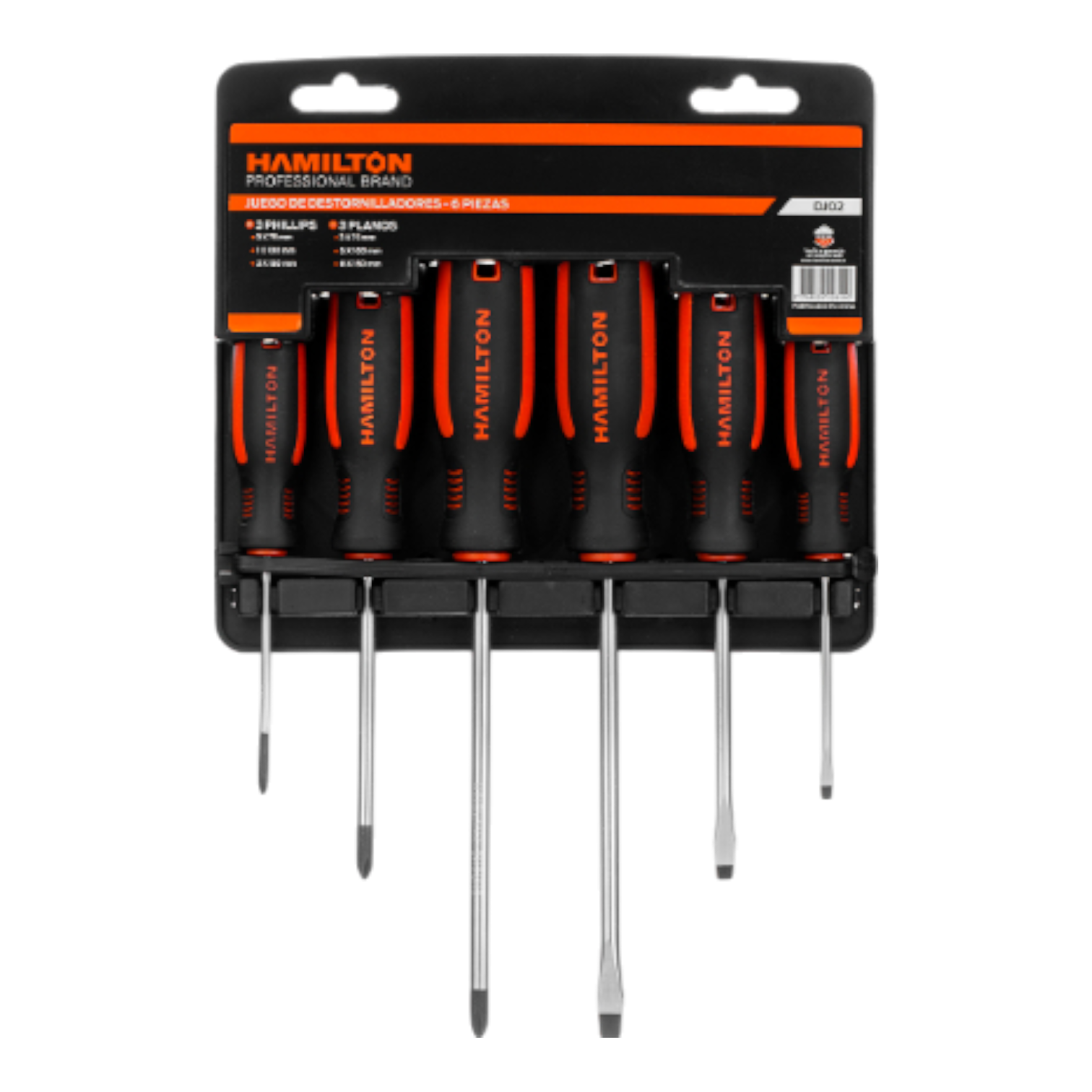 Set de Destornilladores Phillips y Planos Hamilton