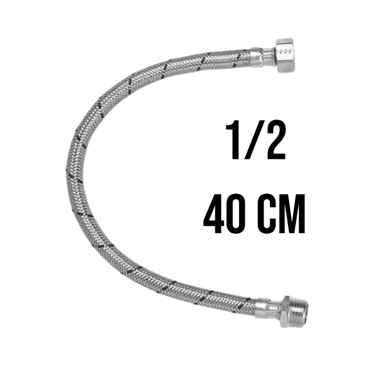 Flexibles mallados agua 1/2 x 40cm