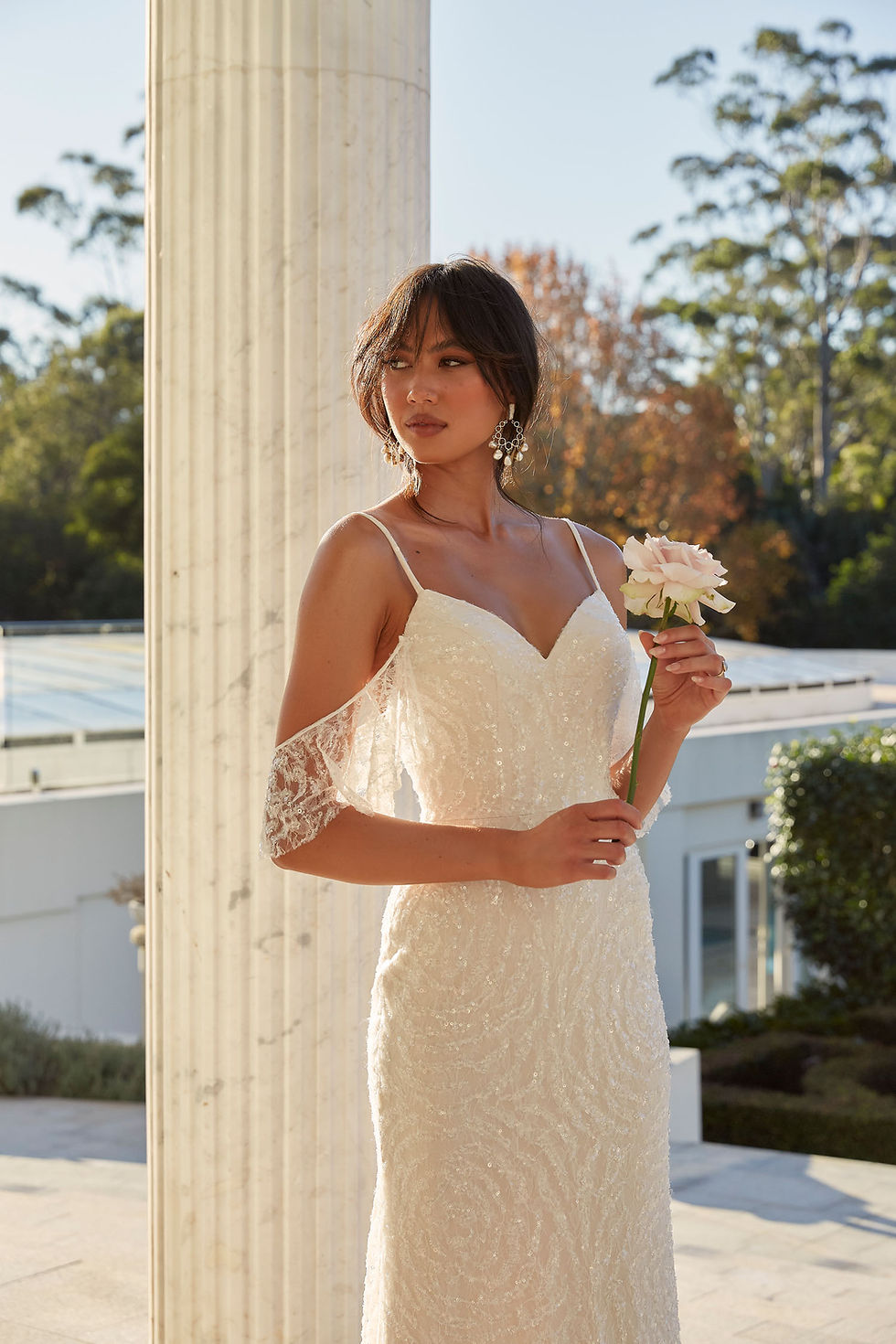 Thumbnail: dale madi lane sequin sparkles bridal studio off the shoulder