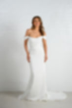 violet bridal studio miss chloe strapless rouched fitted crepe straps