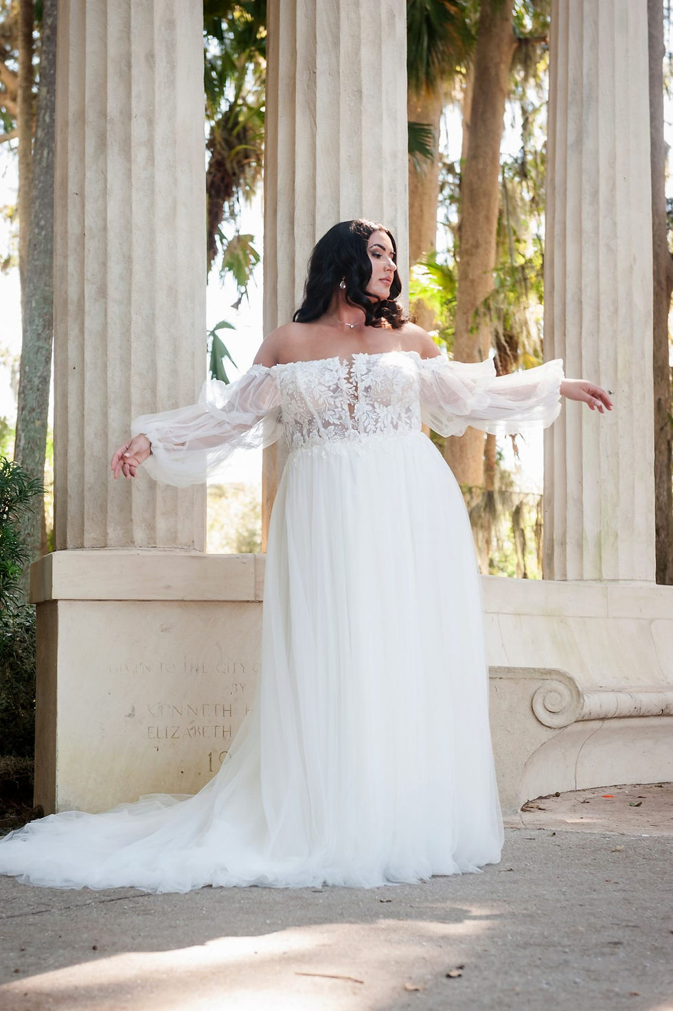 bridal studio jemme sleeves puffy organza regency bishop romantic taylor swift castle floral princess a-line ren fairycore