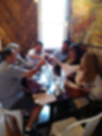 Small corporate team on New Orleans food tour