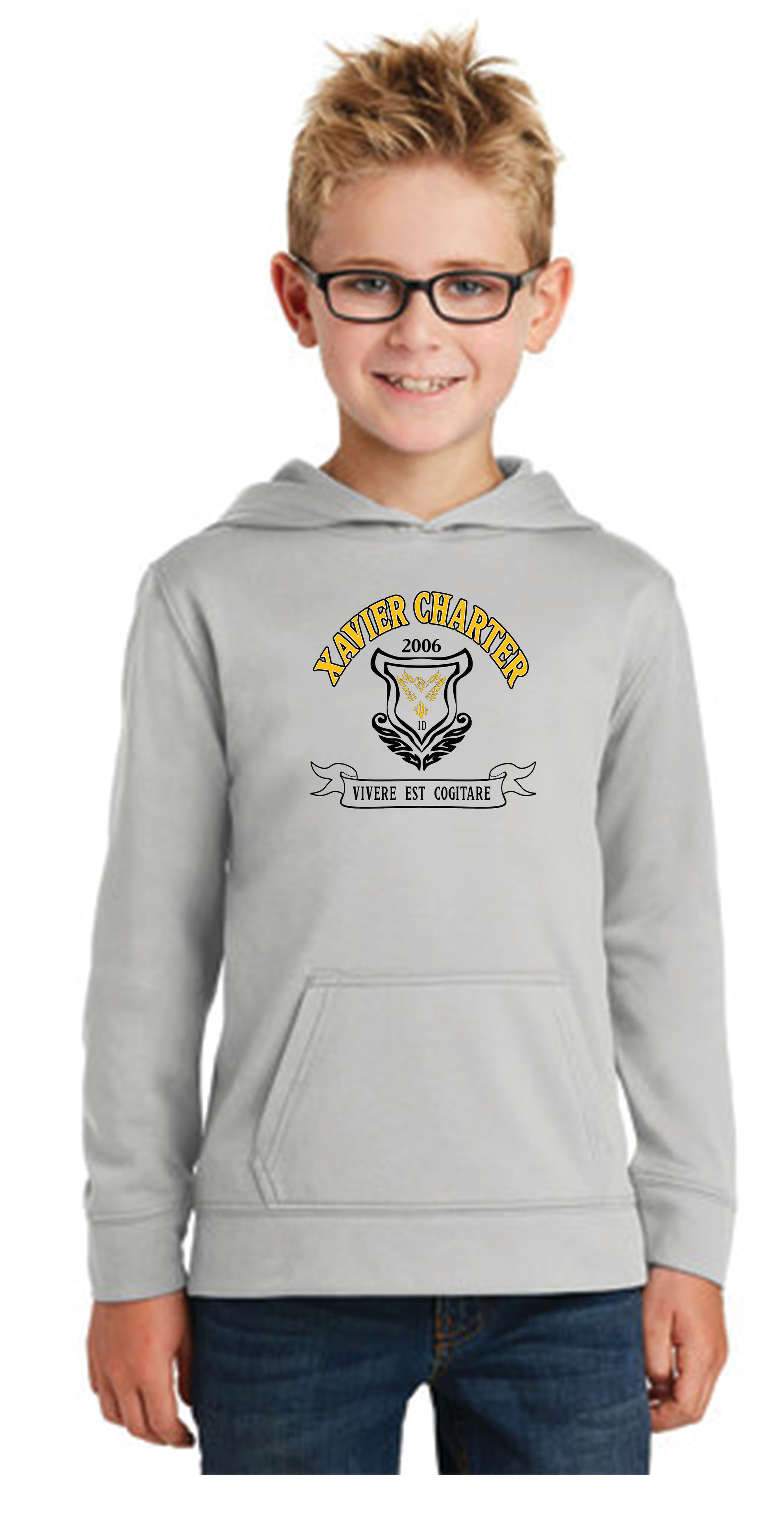 Youth Performance Fleece Pullover Hooded Sweatshirt