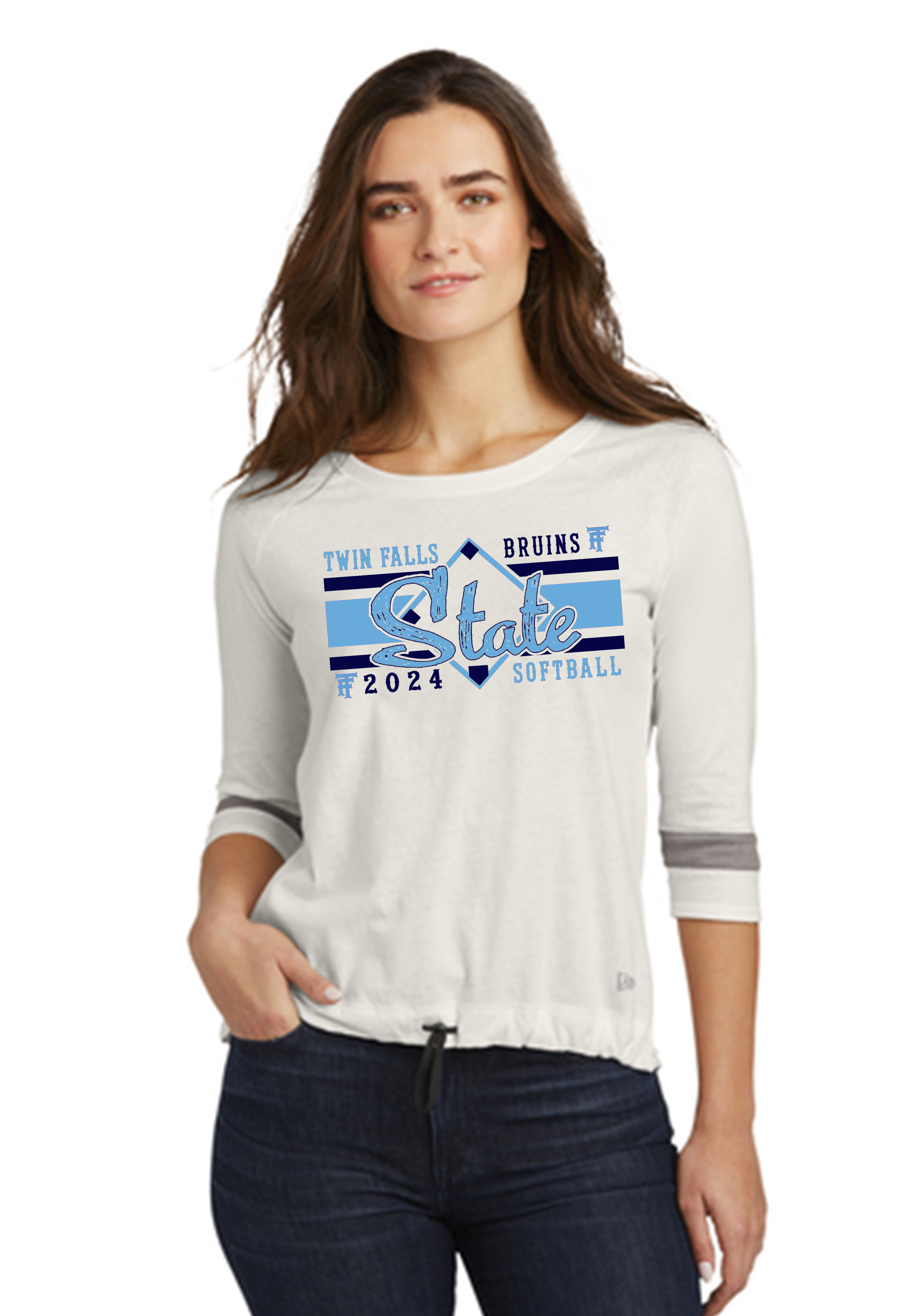 New Era ® Ladies Tri-Blend 3/4-Sleeve Tee