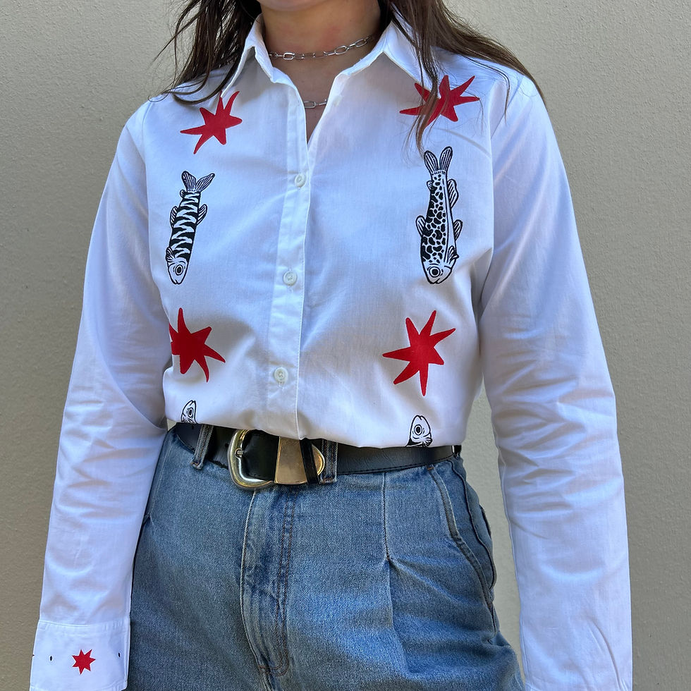 Thumbnail: Stars and fish button up