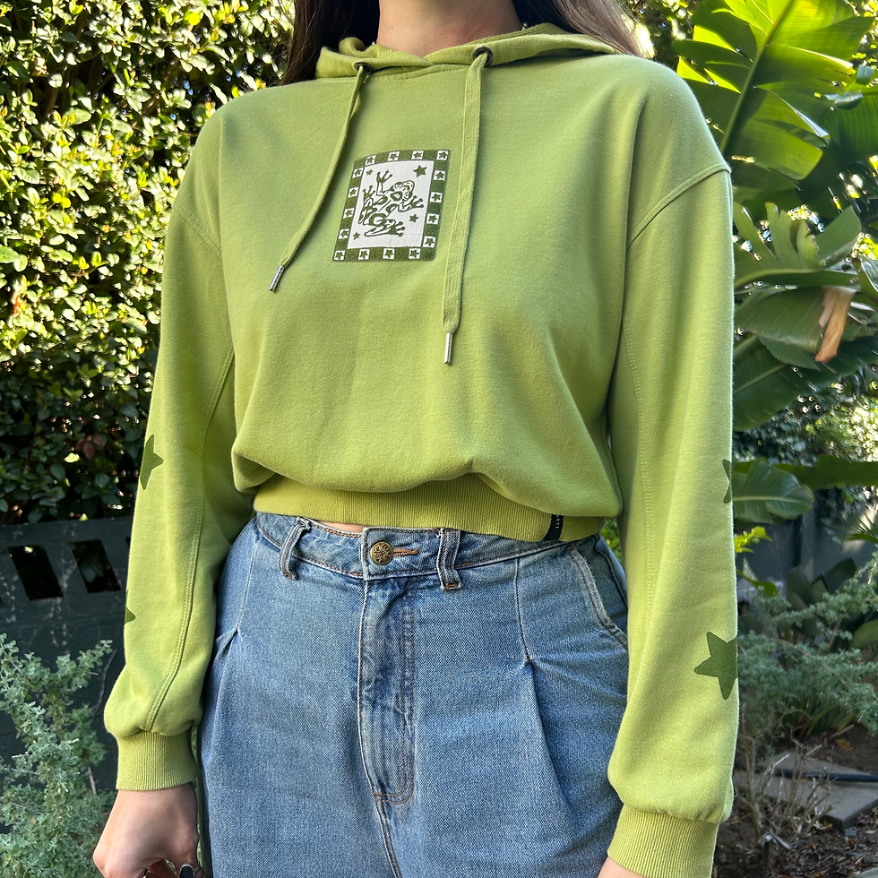 Thumbnail: Frog & Stars Semi-Cropped Hoodie