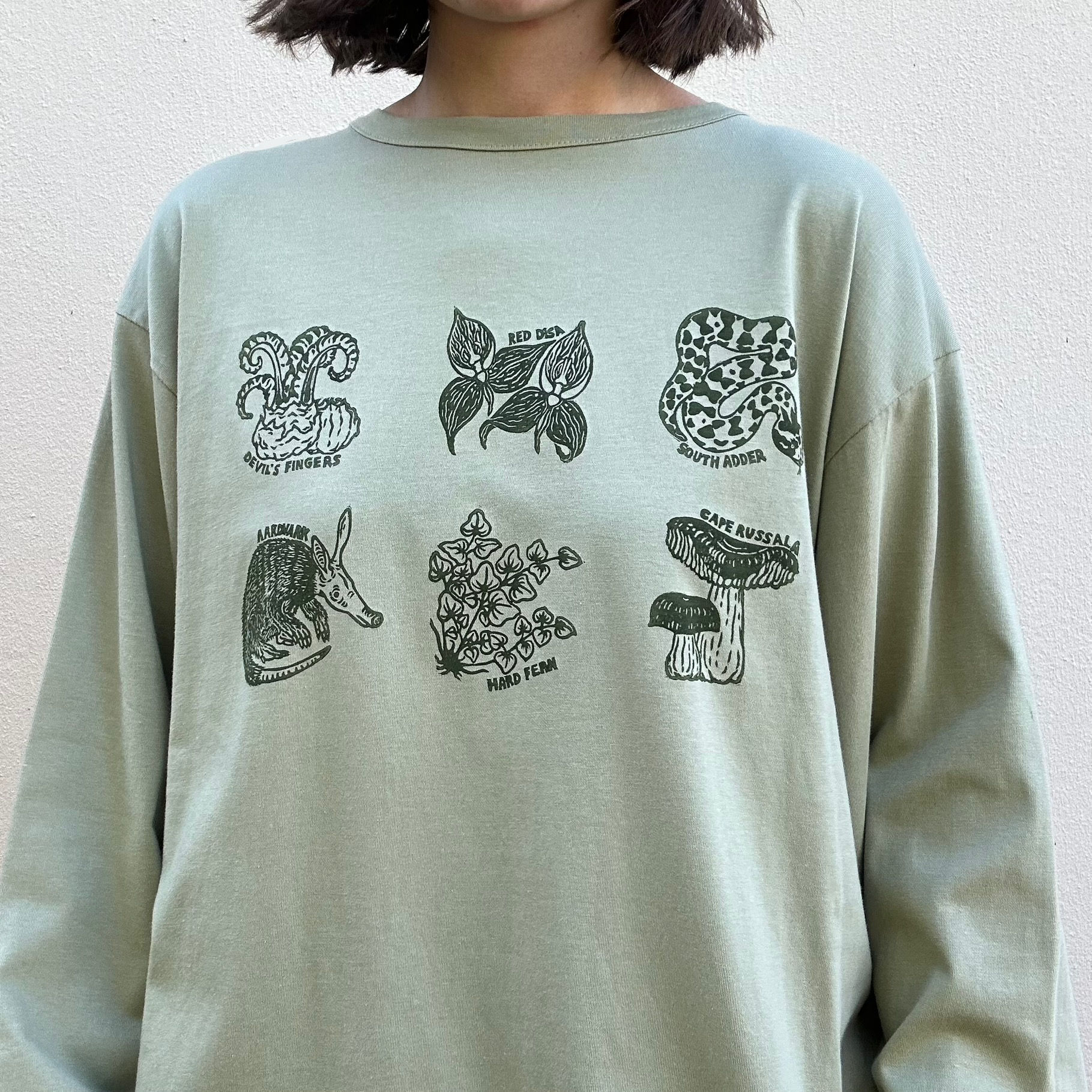 SAGE GREEN FAUNA, FLORA & FUNGA OF SA LONG SLEEVE