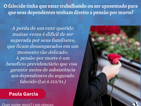 Pensão por morte.
