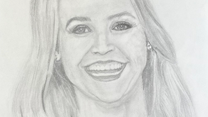 Drawing Reese Witherspoon in Graphite - A Challenge and a Triumph - Female vs Male Faces in Graphite