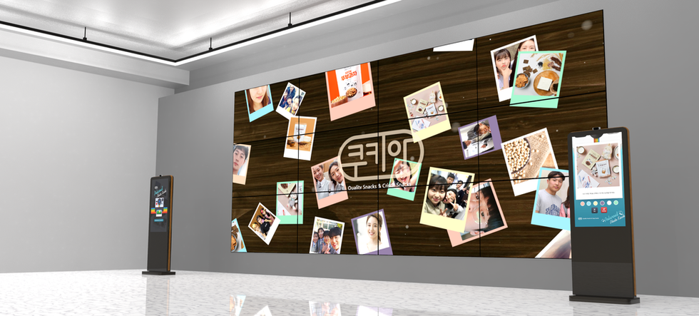 쿠키아 비디오월 연동 디지털 포토 방명록 키오스크
