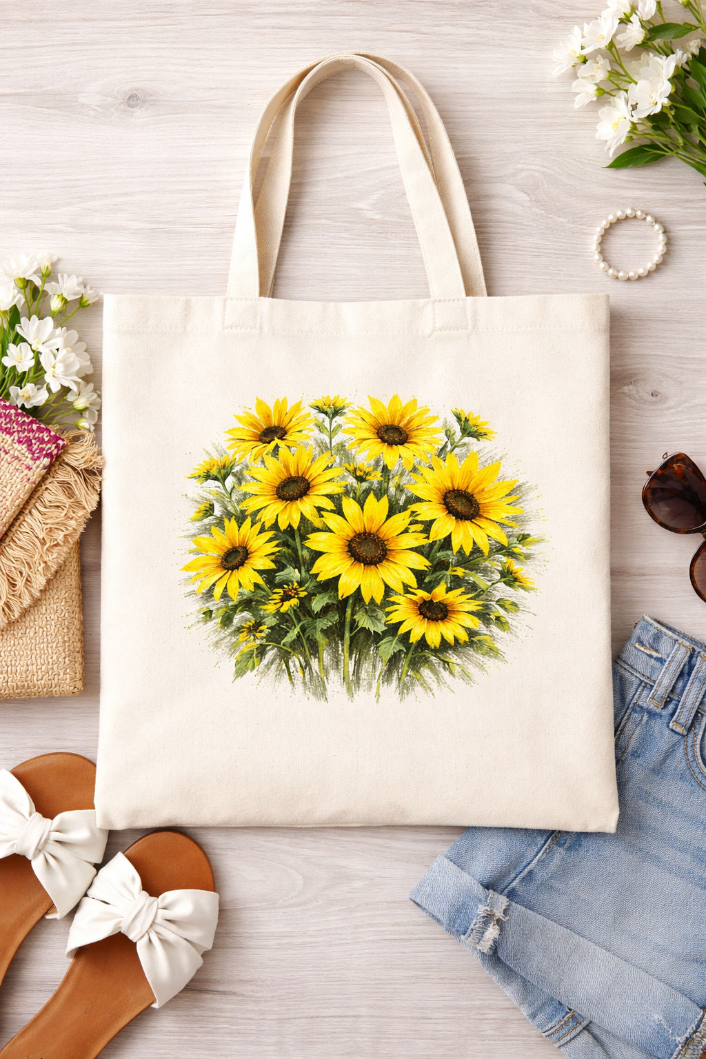 Swamp Sunflower - Swamp Art Canvas Tote - Louisiana Charm