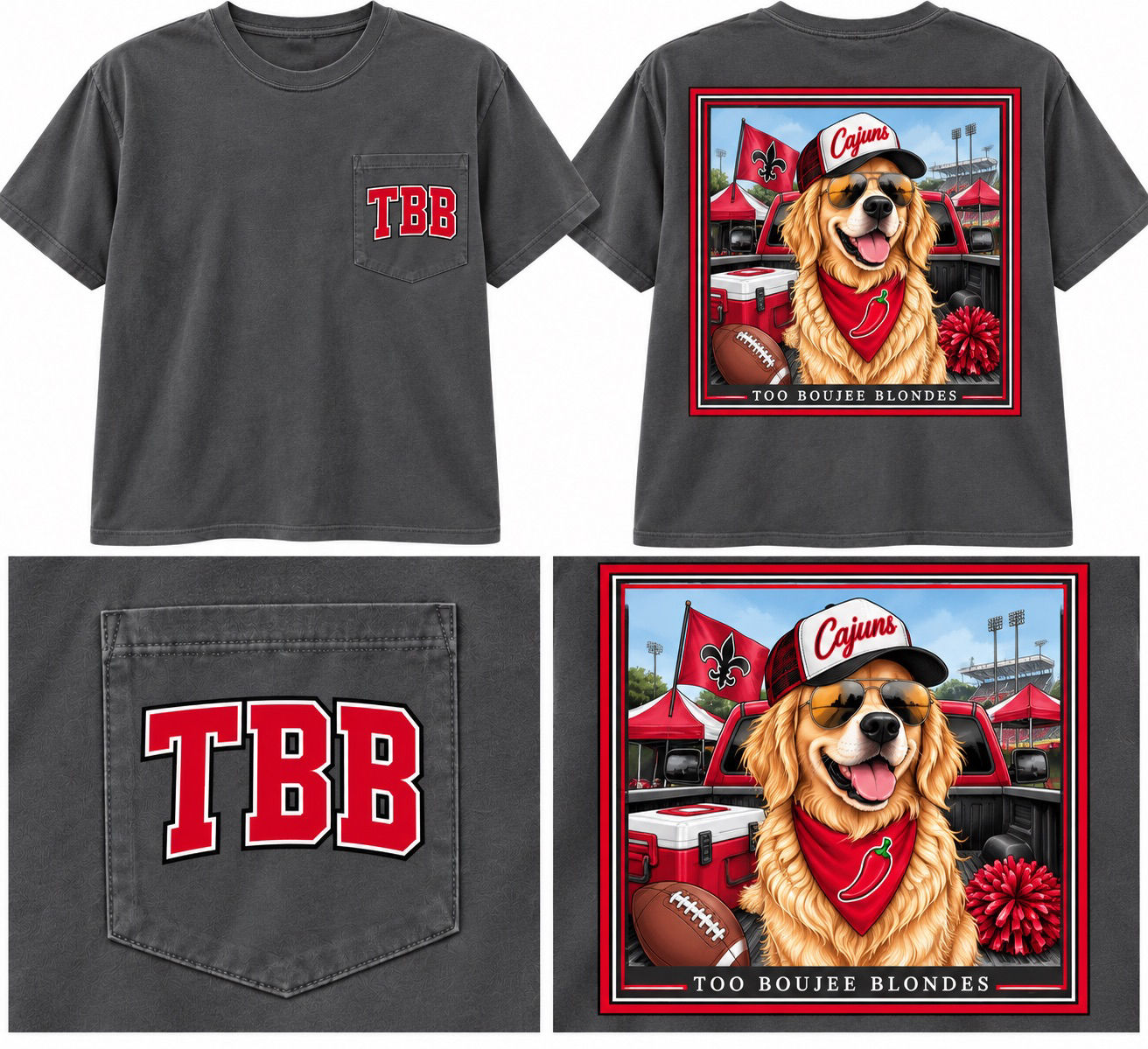 Bestie Tailgate Black & Red | The TBB Collection
