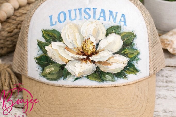 Louisiana Magnolia Trucker Hat - Louisiana Charm