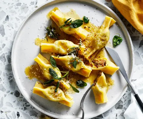 Pumpkin Ricotta Ravioli Traditional Italian Dishes in Balmain Sydney Simo's Kitchen