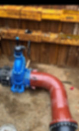 A pipeline connected to a valve