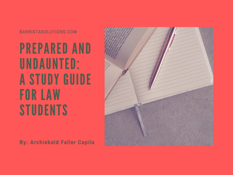 Prepared and Undaunted: A Study Guide for Law Students