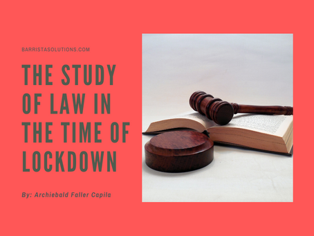 The Study of Law in the Time of Lockdown