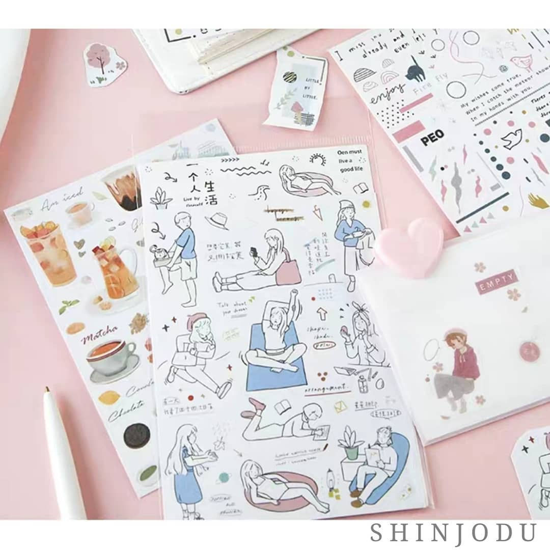 Boba Tea/ Living Alone Sticker