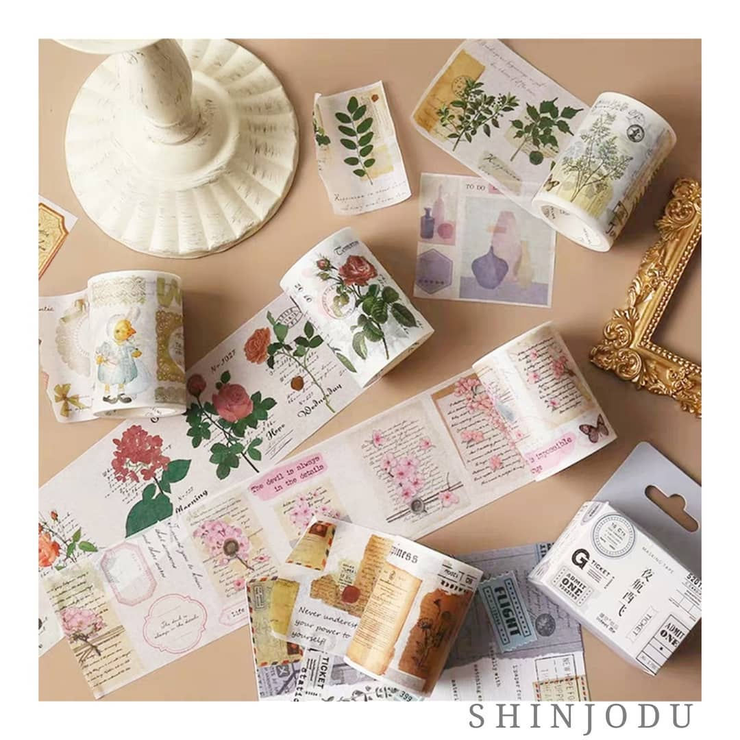 Plant/ Flower/ Ticket Washi Tape