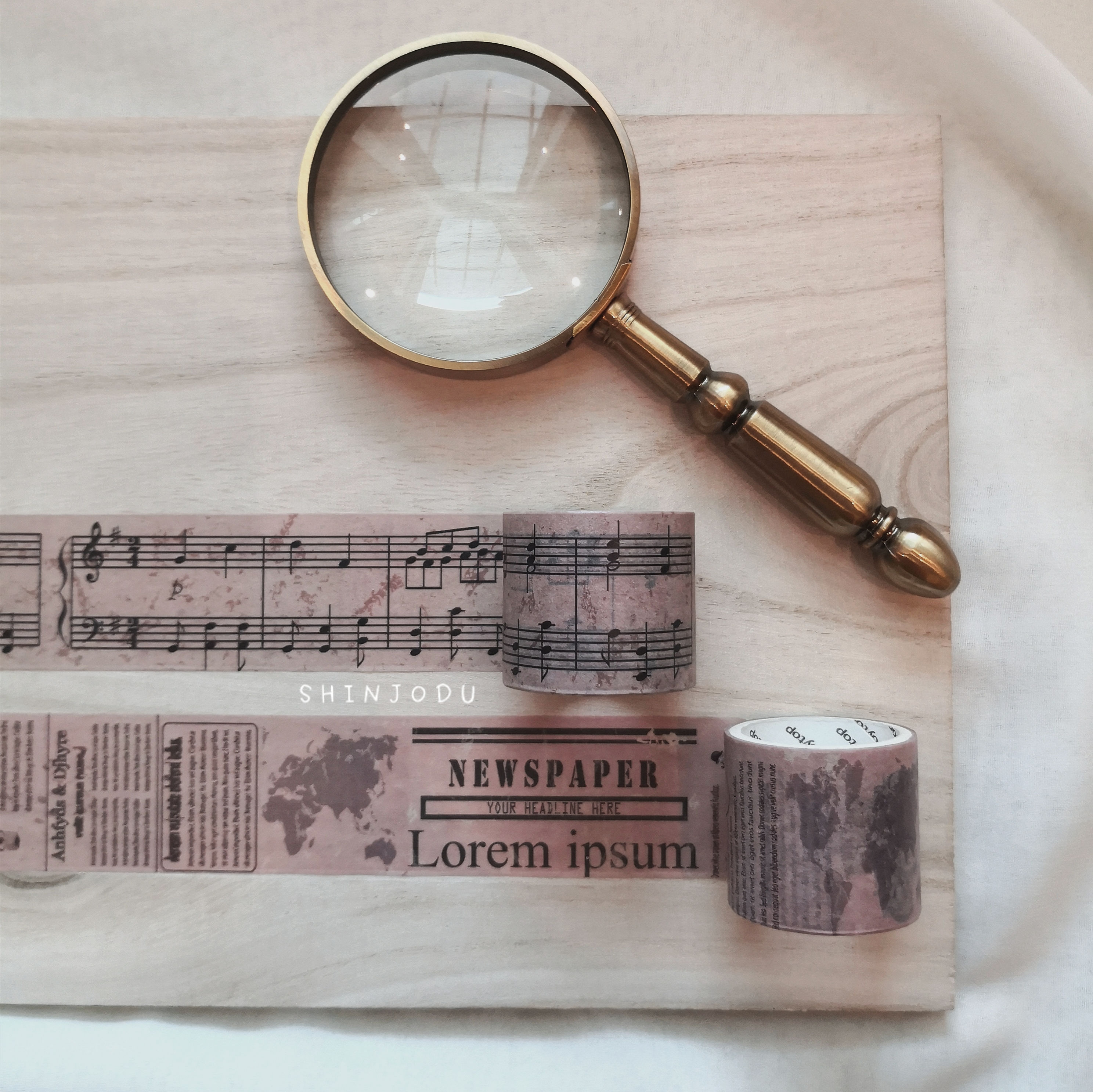 Pink Newspaper Washi Tape