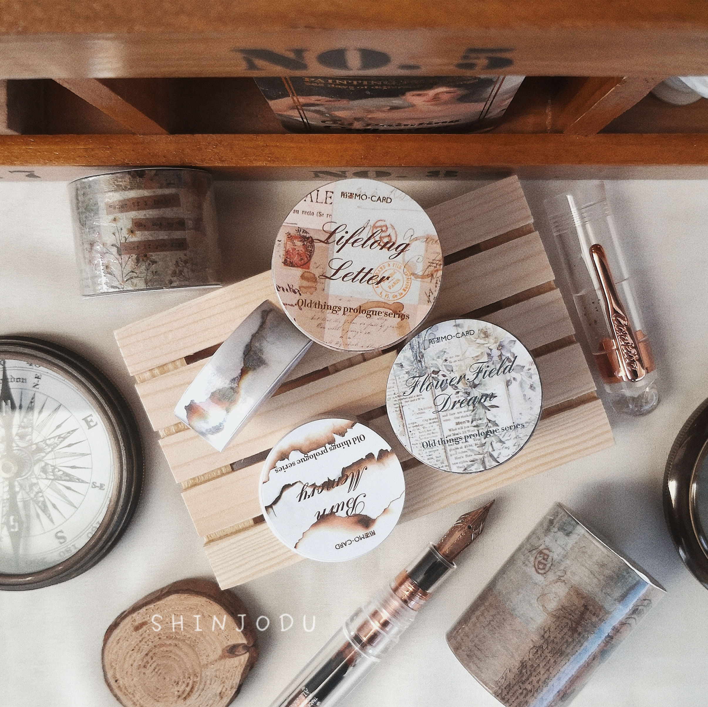 Burnt Border/ Vintage Collage Washi Tape