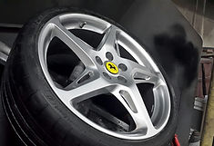 farrari 458 alloy wheel after repair