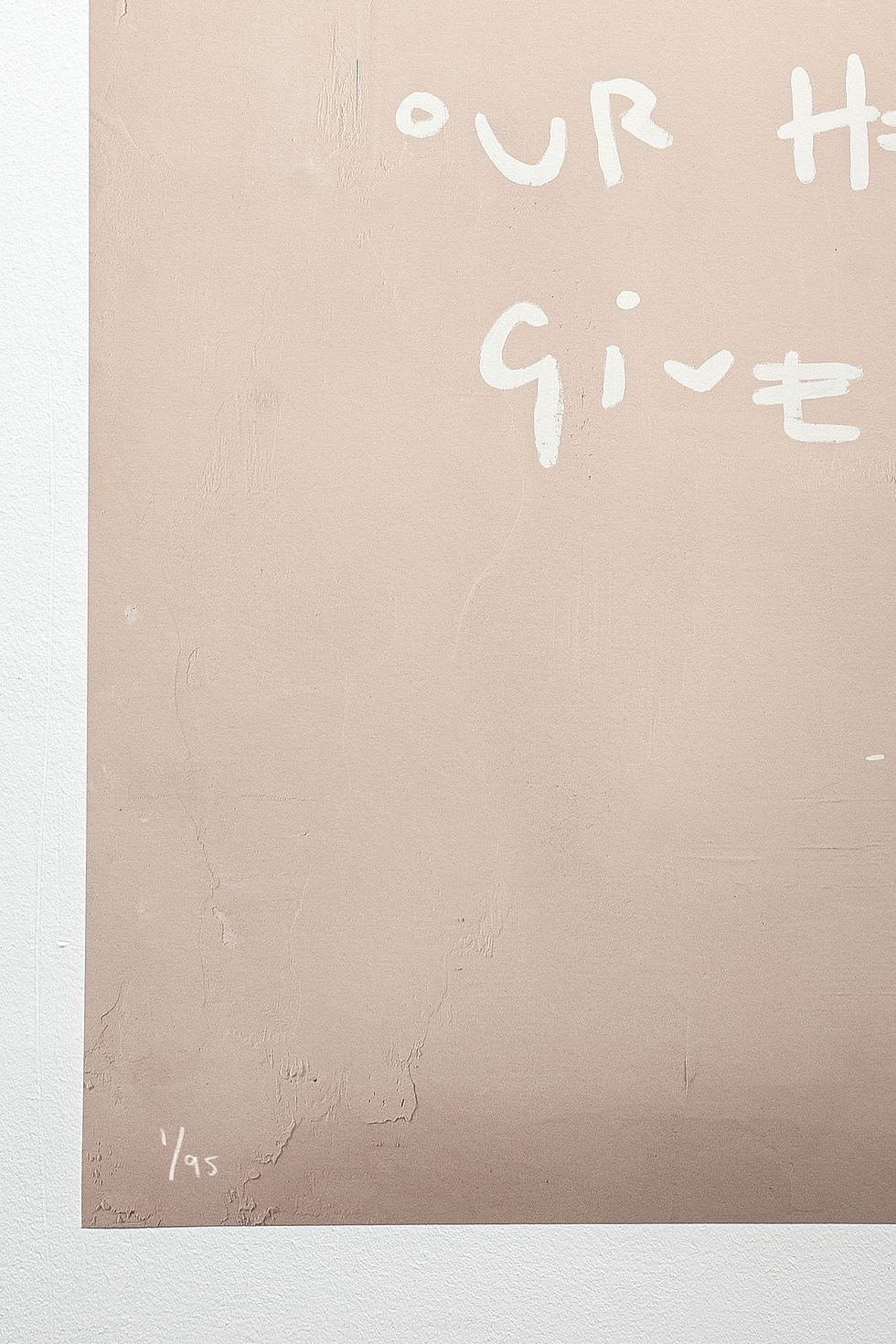 Thumbnail: ‘Lets chase it til our hearts give out’ in plaster