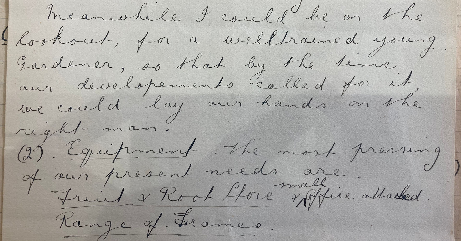 Letter by D. Elmhirst c. 1920s